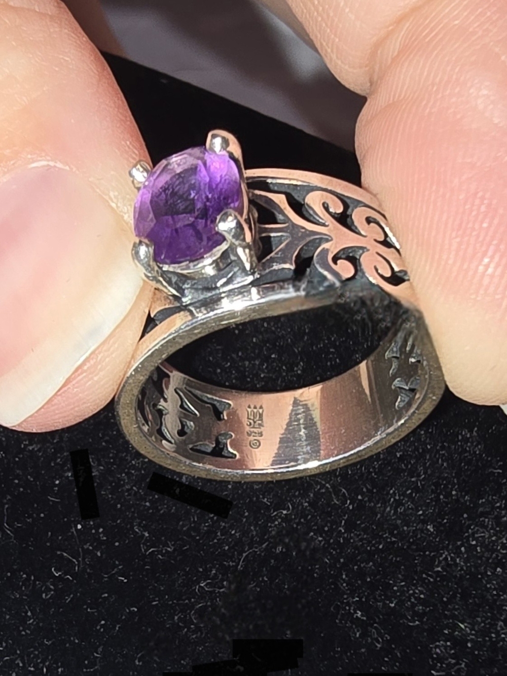 James Avery Amethyst Adoree Gemstone Ring - Purple Sterling Silver - Picture 5 of 5